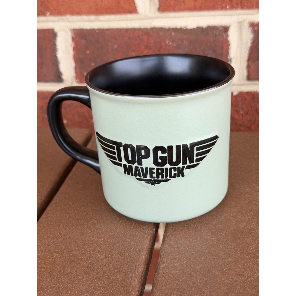 Top Gun Maverick Mug Talk To Me Goose Stoneware Green Coffee Cup 2023 Paramount